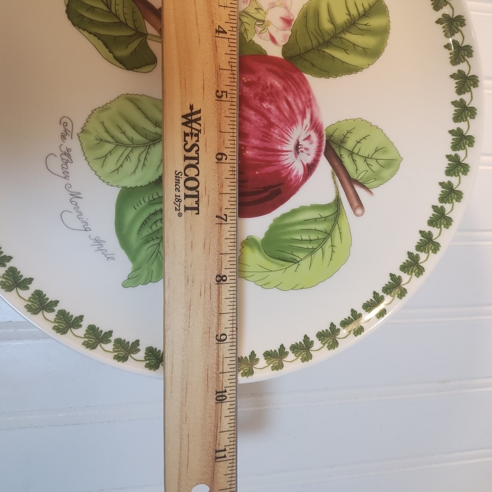Portmeirion Pomona Hoary Morning Apple Footed Cake Stand Server 10" Cottagecore - Picture 5 of 8